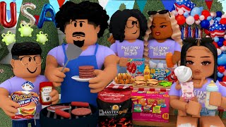 OUR BIG FAMILY REUNION 4TH OF JULY COOKOUT!! *FAMILY DRAMA!!* | Bloxburg Family Roleplay