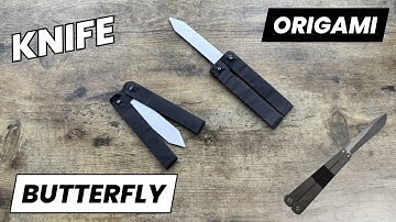 ORIGAMI BUTTERFLY KNIFE EASY TUTORIAL | HOW TO MAKE BUTTERFLY KNIFE PAPER CRAFT FOLDING | DIY KNIFE