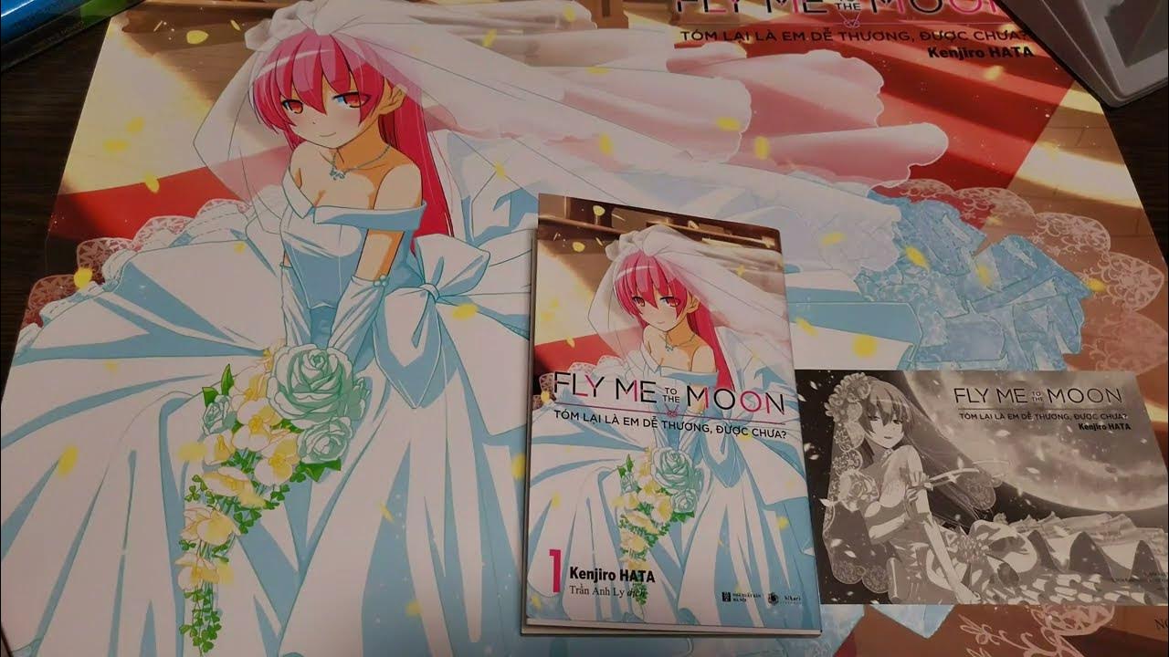 Unboxing Manga] Fly Me To The Moon - Tóm Lại Là Em Dễ Thương Được Chưa  (Postcard Ivory + Poster A2) - YouTube