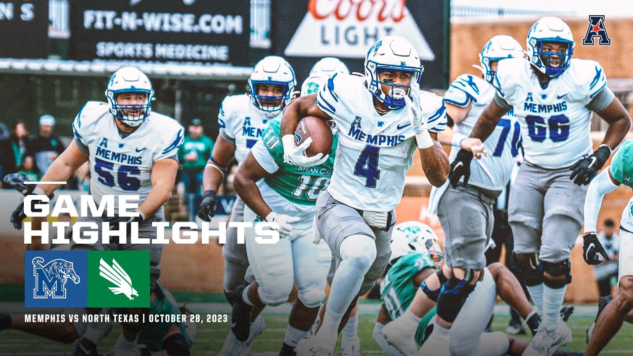 Game Highlights: Memphis 45 North Texas 42 Football (October 28, 2023)