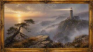Stone Lighthouse on a Cliffside | 4K Framed Art Screensaver | 2 Hours Silent  Display for Your TV screenshot 5