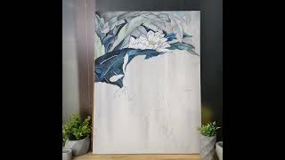 New Watercolour Painting On Canvas.time Laps