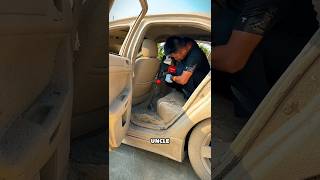 The Dirty Car Cleaning Challenge 😳🤩🧹 ~ mini wood toy- woodworking art skill/wood hand #shorts