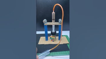 Hydraulic pressure machine project #tech #hydraulic #dcmotor #project #science #experimnent #diy #dc