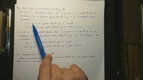 Infimum, supremum and the completeness property in tagalog