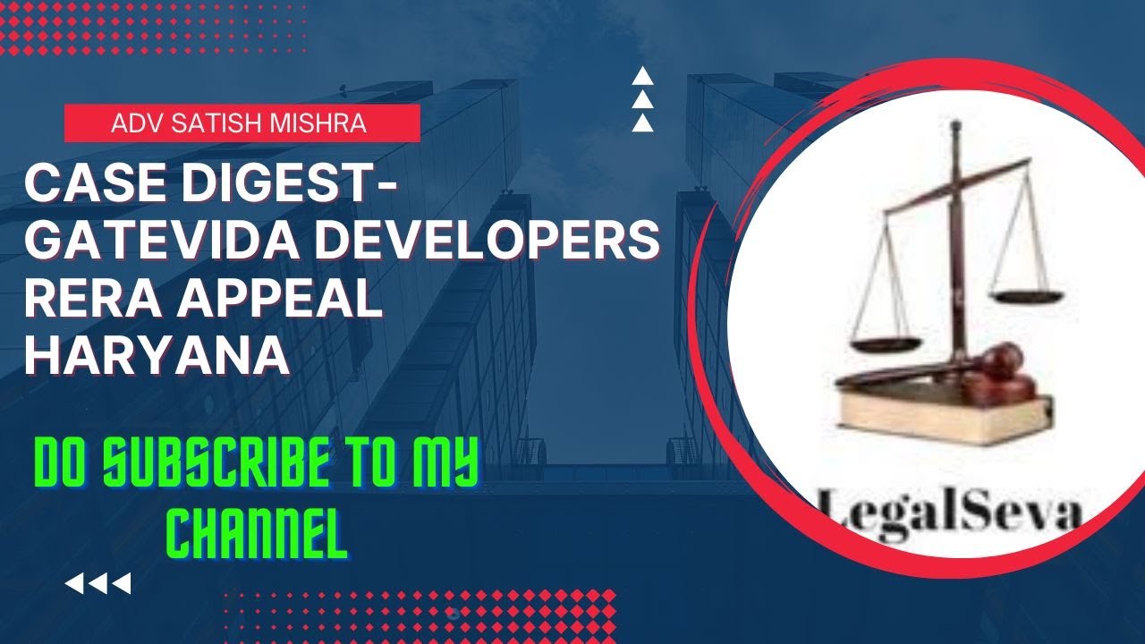Gatevida Developers RERA Complaint Haryana Appeal at Chandigarh