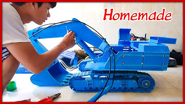 I Made Big RC Excavator From PVC Pipe With Hydraulic System