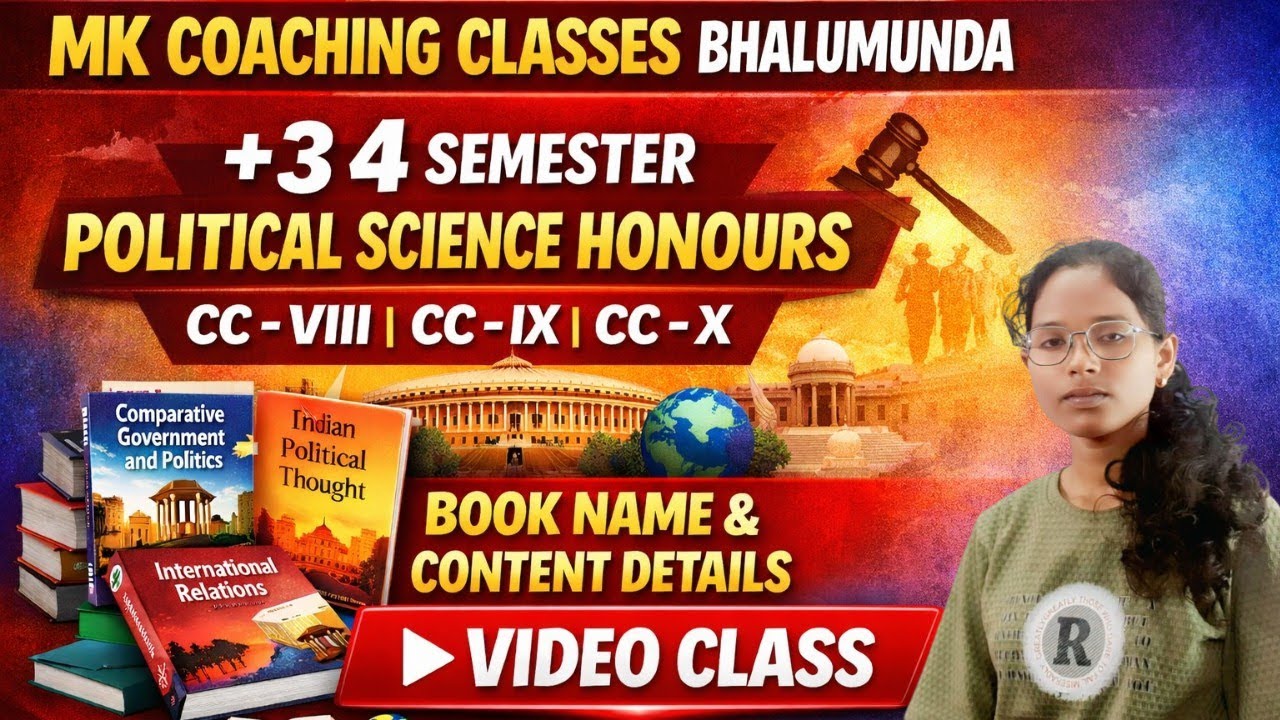 +3 4th Semester Political Science Honours Syllabus|NEP 2020 |Complete Paper-wise Syllabus|