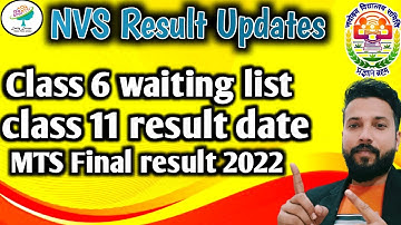 Jnv class 11 result 2022 | jnv class 6 waiting list 2022 | mts result 2022 updates