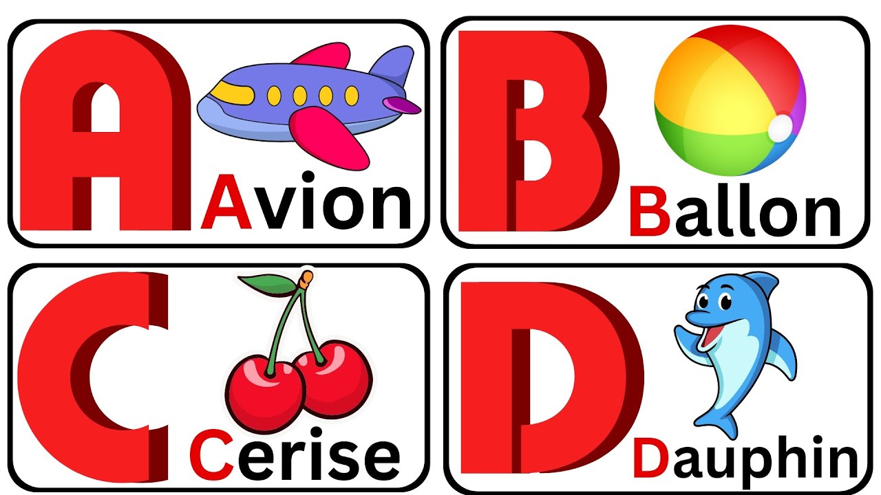 Apprends l'alphabet en français : ABC en image pour les maternelles | Learn French