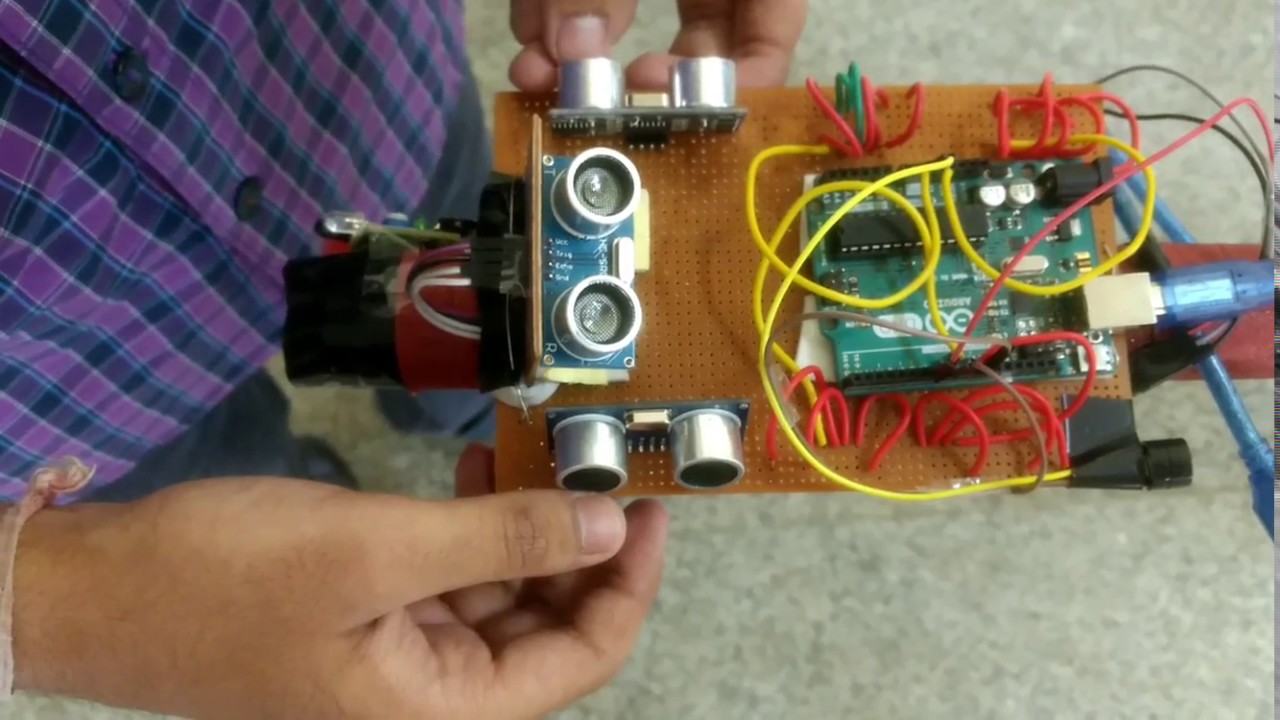 Ultrasonic navigation for blind Circuit Diagram