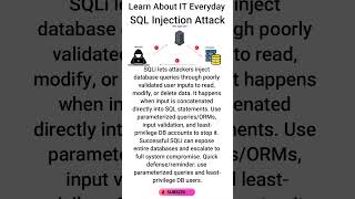 SQL Injection (SQLi) Attack Explained for Beginners 🛠️🧩 #shorts