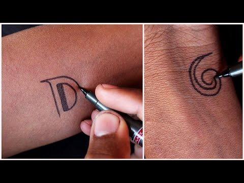 Simple and beautiful D❤️ letter tattoo design