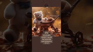 Teddy Bear Autumn Newborn Backdrop, Teddy Bear Newborn Prop, Teddy Bear Background, Autumn Prop