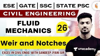 9:00 AM- Fluid Mechanics - Weir and Notches | Civil Engg. by Sandeep Jyani Sir