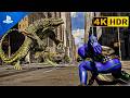 SPIDER MAN 2 SCARLET SUIT VS LIZARD CHASING 4K ULTRA HD
