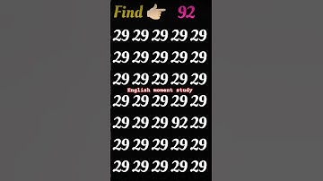 Find 👉 92 🤔 odd number puzzle 🧩 iq test 🧠 math reasoning #puzzle #numberpuzzle #iq