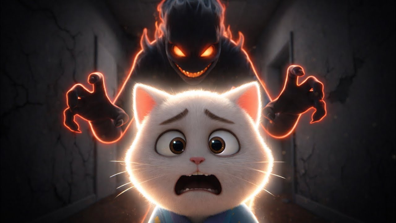 😳 Cat vs Monster! Funny Chase Adventure Video for Kids 🐱🎬