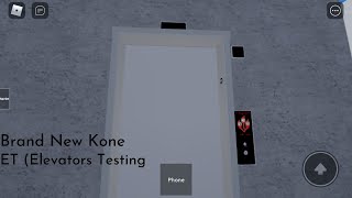 (Before KSS 140) Kone Elevator, @ET (Elevators Testing), Roblox