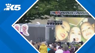 Memorial service for Paityn, Evelyn, and Olivia Decker