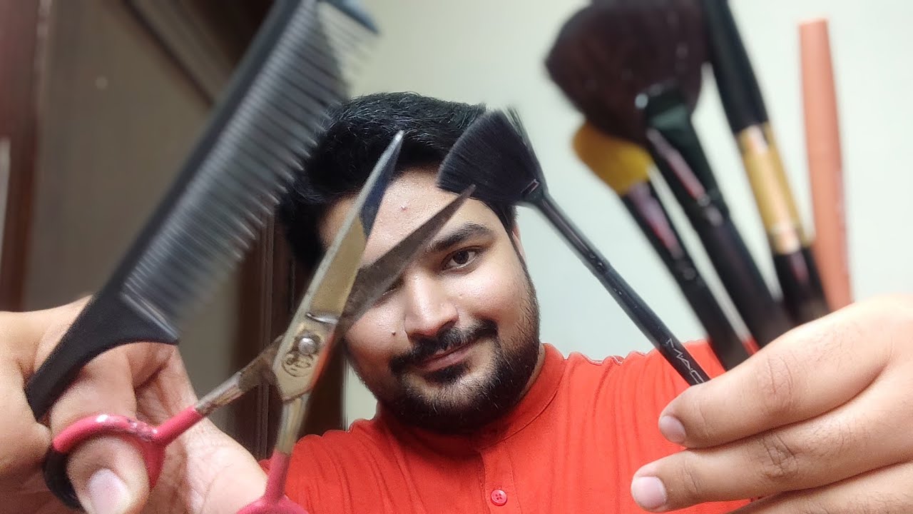 Fastest ASMR Doing Your HairCut And Makeup ✂️💄🥱