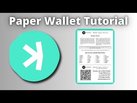 Kaspa Paper Wallet Tutorial