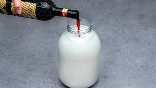 Una idea mejor no existe, solo tienes que echar vino en la leche - ¡Increíble!
