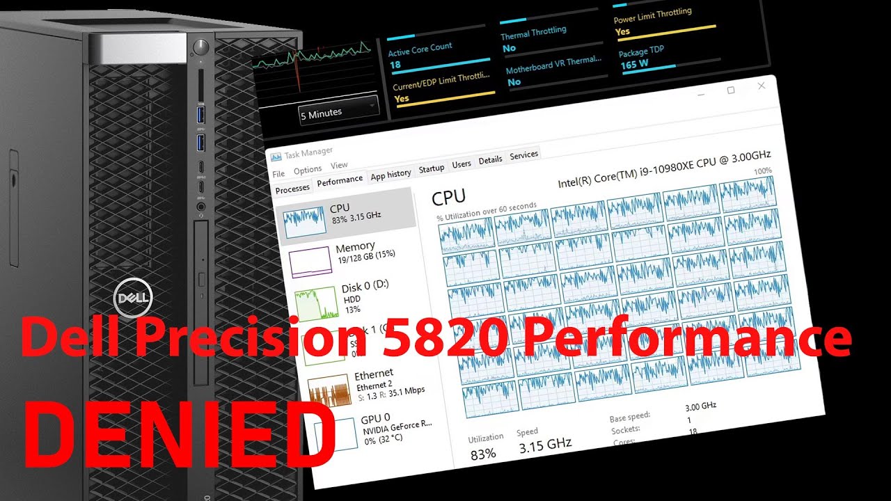 Dell Precision 5820 Power/Current Limitations & Throttling - YouTube
