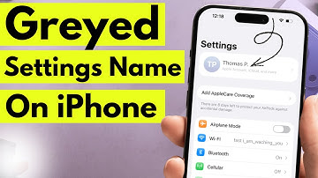iPhone settings name greyed out | How do I Fix my greyed Apple ID - iOS 26