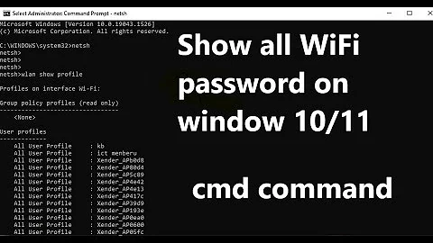 CMD : Find all Wi-Fi passwords with only 1 command | Windows 10 / 11