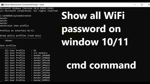 CMD : Find all Wi-Fi passwords with only 1 command | Windows 10 / 11