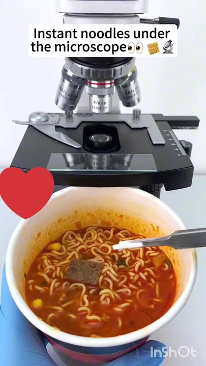 !!Instant noodles under a microscope!not good for health!