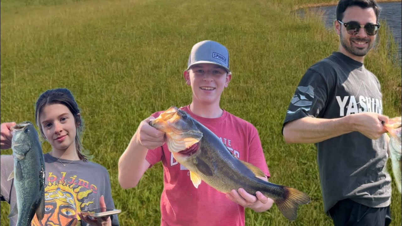 Family bass fishing
