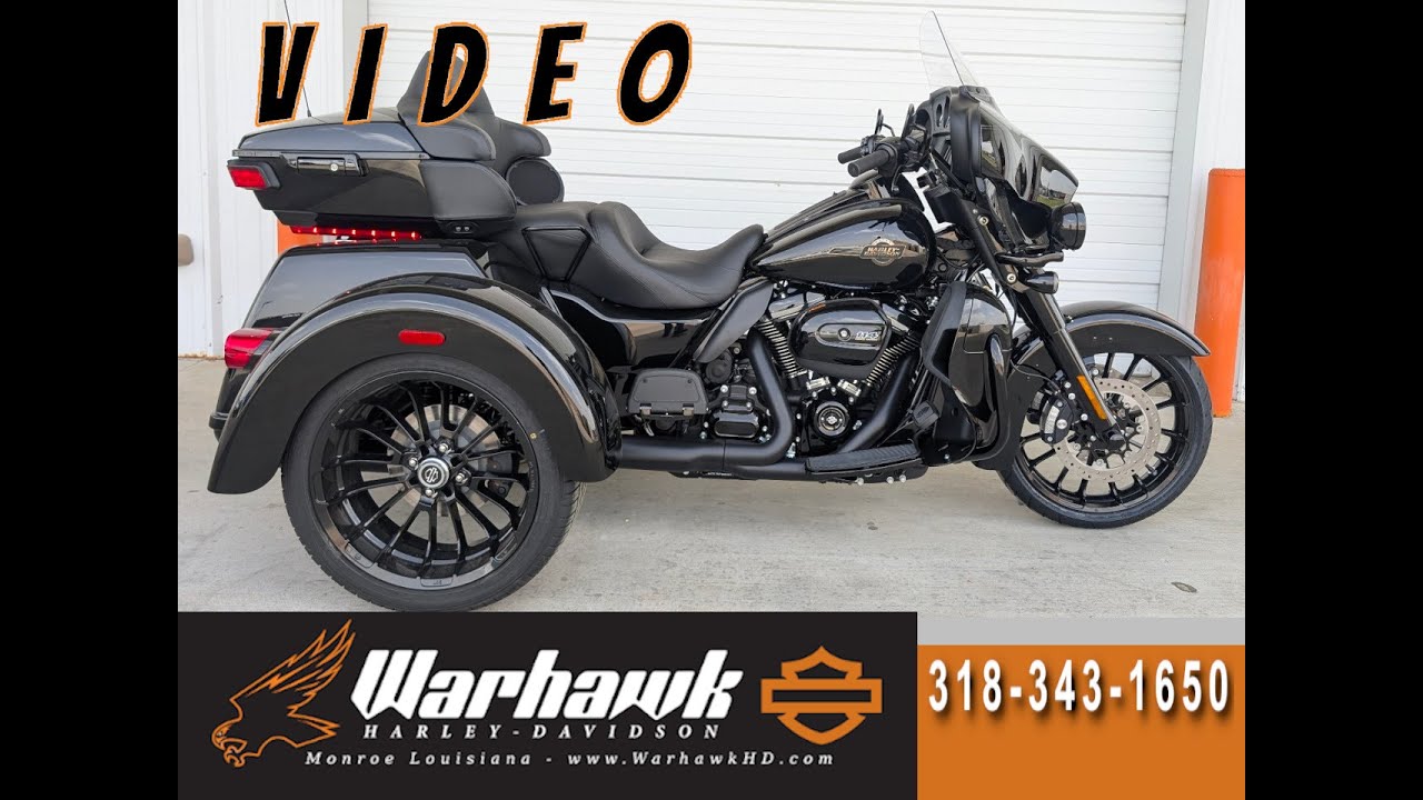 New 2025 Harley-Davidson tri Glide Ultra for sale. Vivid black on black