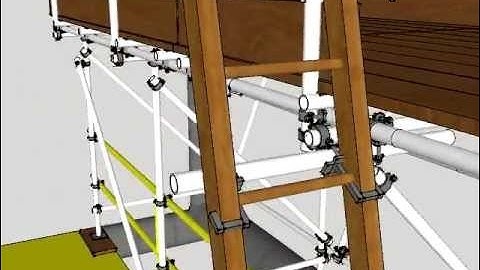 Scaffolding Design 3D cantilevered from bridge - by jaztekdesign.com