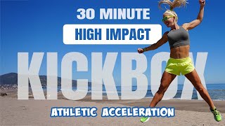 30 MINUTE TABATA KICKBOXING WORKOUT | No Repeats | Beach HIIT