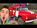 Mr joe found car keys on fire truck in car wash  educational for kids with fireman on camaro