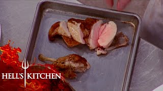 Scott Doesn't Notice How Raw The Chicken Is | Hell's Kitchen