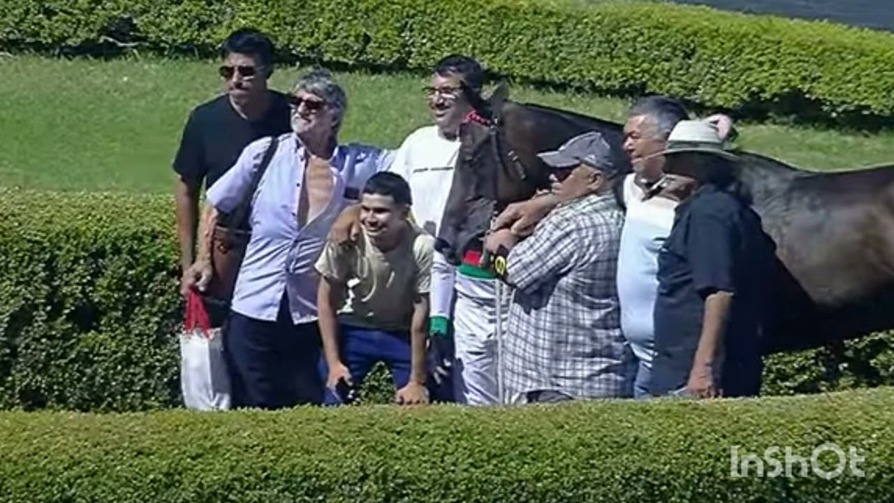 Se corre la carrera de caballos en el hipódromo de san Isidro