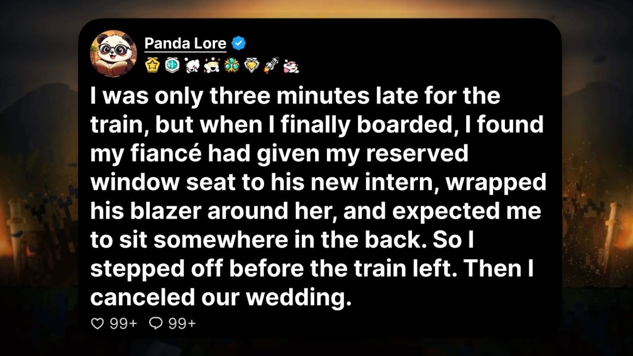 My fiancé gave my reserved train seat to his 23-year-old intern, draped his blazer over her, and told me to sit in the back. When I got off the train and canceled our wedding, he didn't...