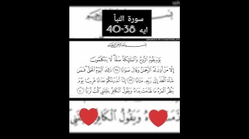 Beautiful Quran سورة النبأ❤️