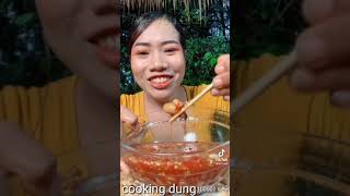 Cute girl cooking samon TIk Tok 2021  😋