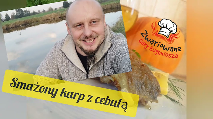 Smażony karp z cebulą.