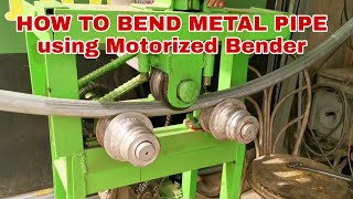 HOW TO BEND METAL PIPE using MOTORIZED BENDER