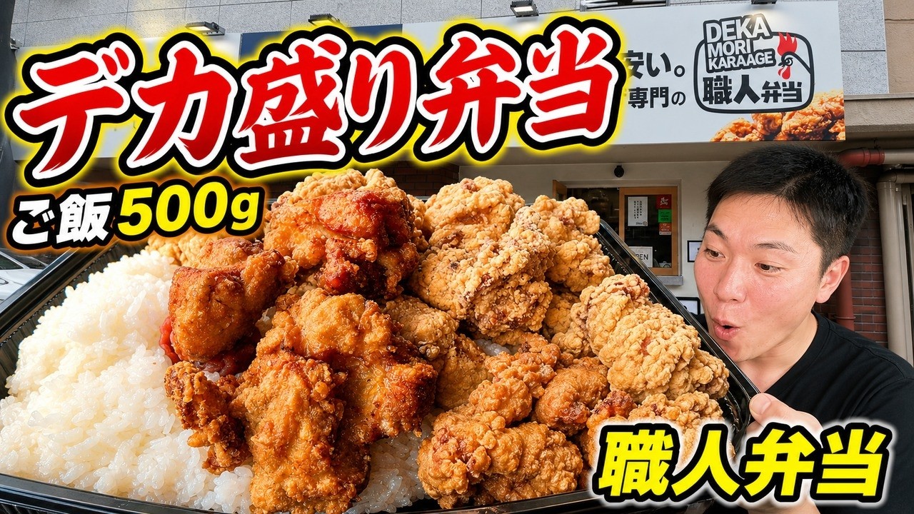 A mountain of fried chicken attacks the rice! Devouring a master