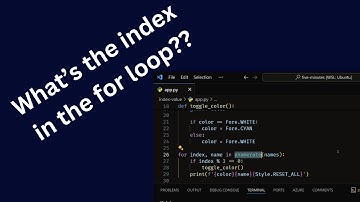 Access the index of a Python for loop