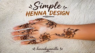 Simple floral mehndi design/henna classes/Mehandi tutorial/beautiful design #henna #mehndi #trending
