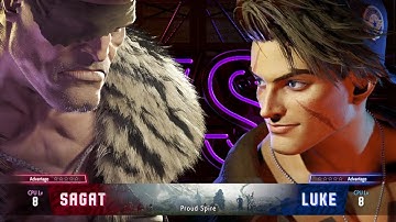 SEASON 3 Sagat vs Luke (CPU8 vs CPU8) series 1