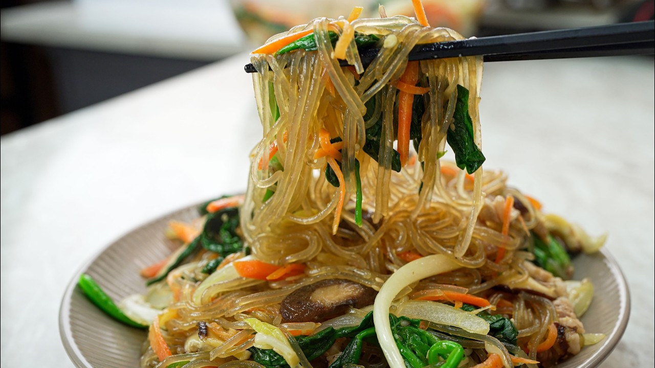 당면 오랬동안 불릴 필요 없는 초간단 잡채 레시피