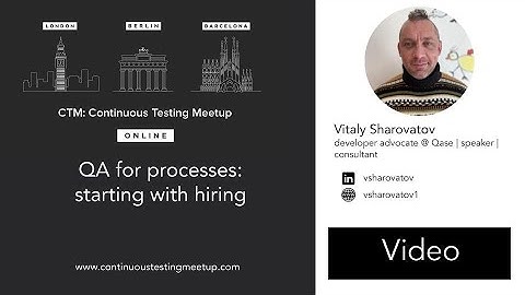 CTM | QA for processes: starting with hiring | Vitaly Sharovatov